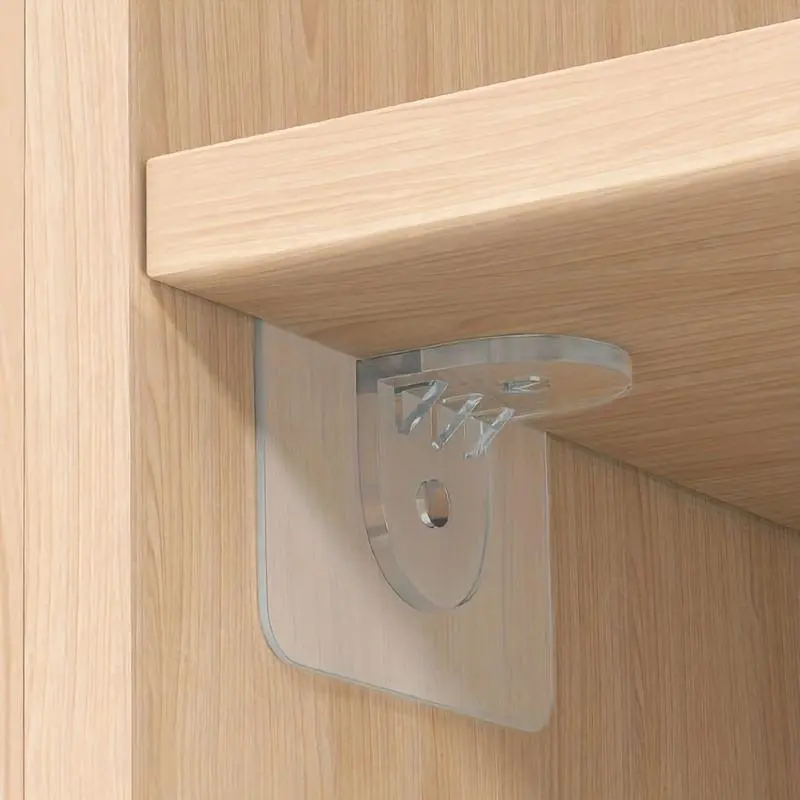10pcs Shelf Support Nail, Self Adhesive Bracket, Shelf Board Supporter, Strong Partition Pin For Home Wardrobe Cabinet Bookshelf