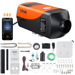 VEVOR 5KW Diesel Air Heater All in One 12V Diesel Parking Heater Silencer 5000W Diesel Heater Remote Control with LCD Switch for RV Motorhome Bus and TrailerVEVOR Super Brand Day