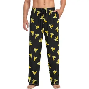 Men's Banana Pajama Pants Lounge Pjs Bottoms Soft Sleep Pant with Pockets Drawstring