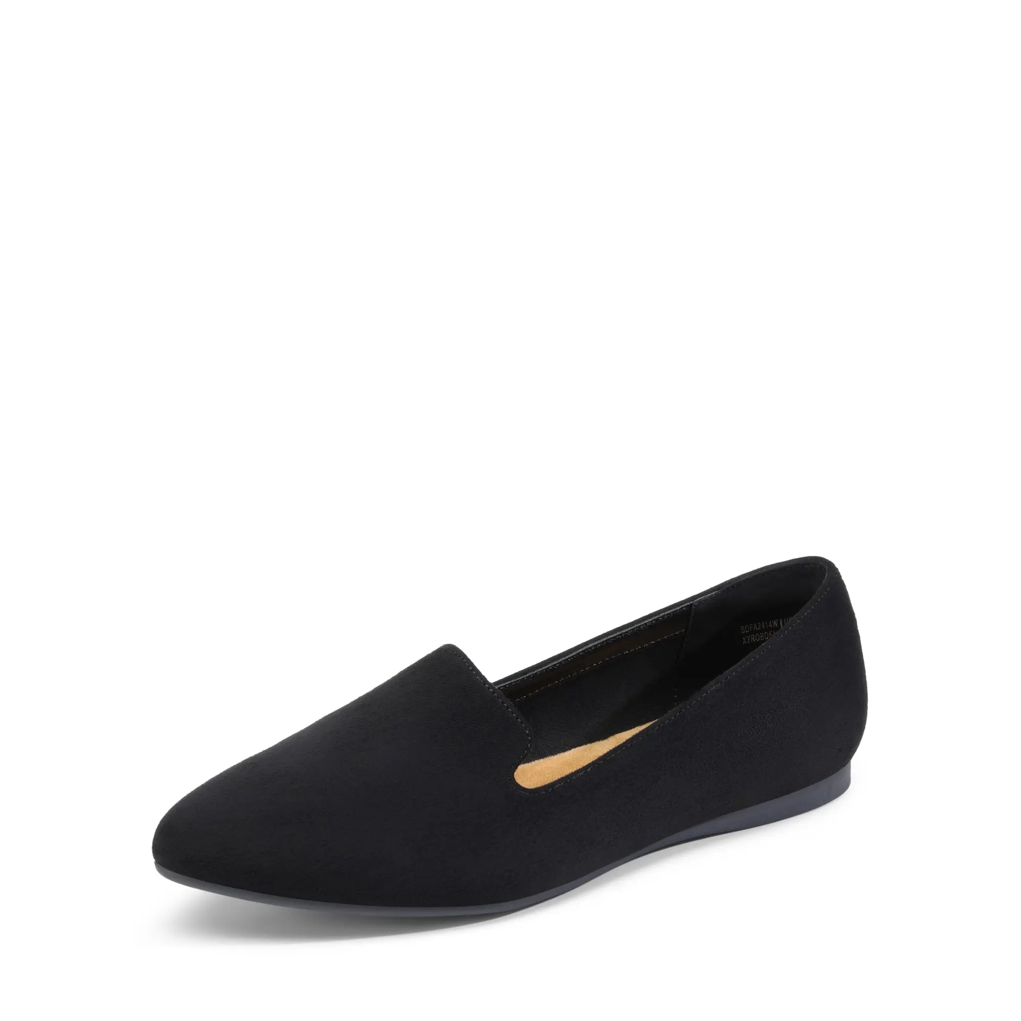 DREAM PAIRS Women's Chic Pointy Toe Slip-On Flat Loafers - Soft Padded Walking Shoes for Weddings, Leopard Print Casual Footwear, Flats, Elegant, Women's Shoes, Animal Print, Heel Cushion, Dates, Soft Jersey, Black, Pointed Toe, Flexible