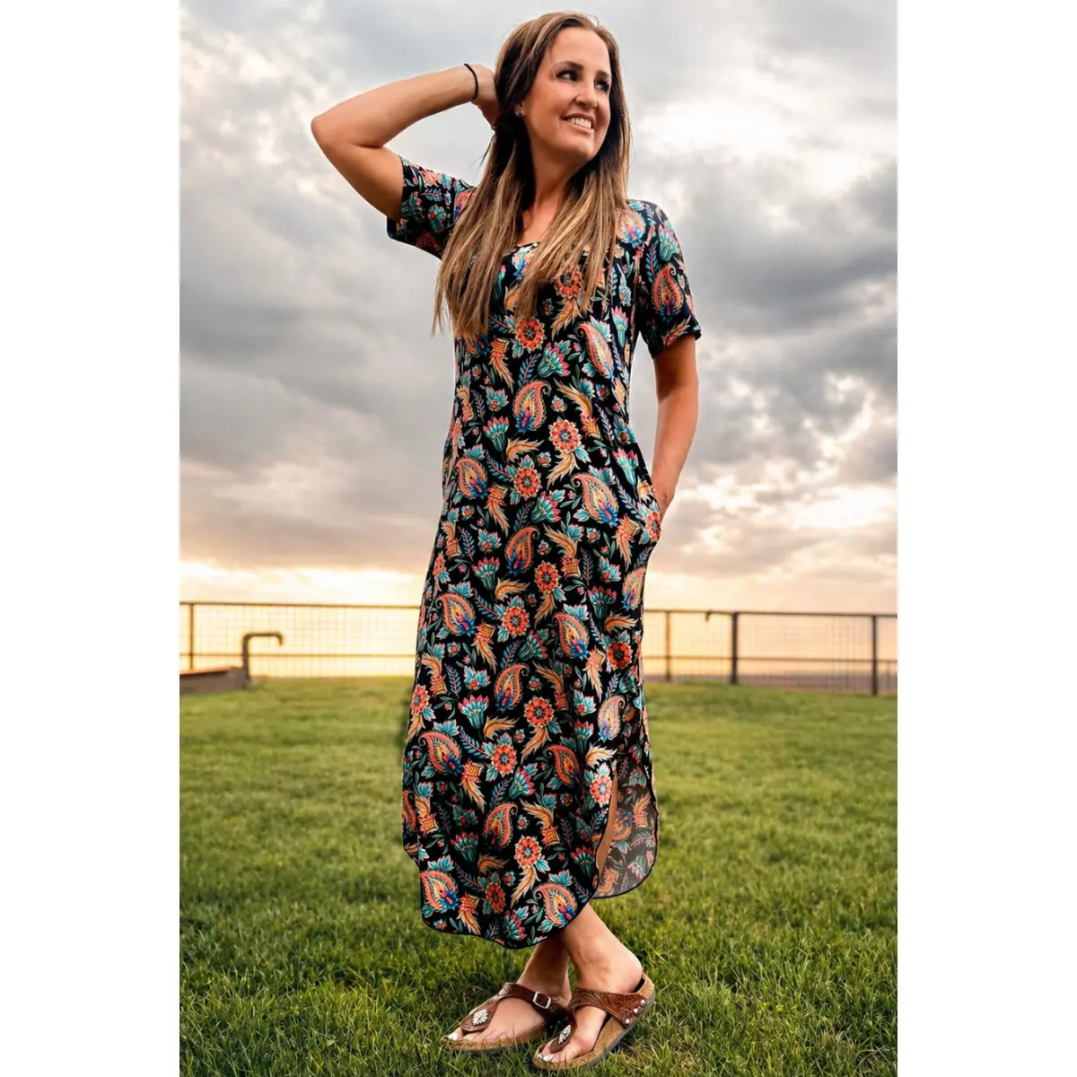 Painted Bloom Maxi Dress