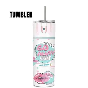 Go Away 20oz Skinny--=%2=- Tumbler=%2=-- Stainless Steel with lid and straw tumbler