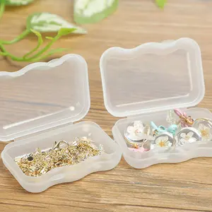 5Pcs Mini Transparent Plastic Jewelry Box Beautiful Organizer for Jewelry and Trinkets Ring Storage Boxes Simple Bracelet Boxes