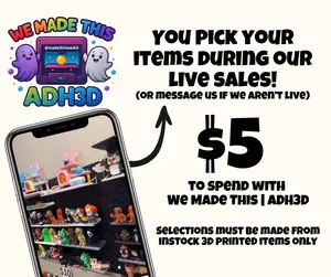 $5 We Made This ADHD Box of 3D Printed Items Customize During Live Sale Modern Selections Must Be Made From Instock Items Only