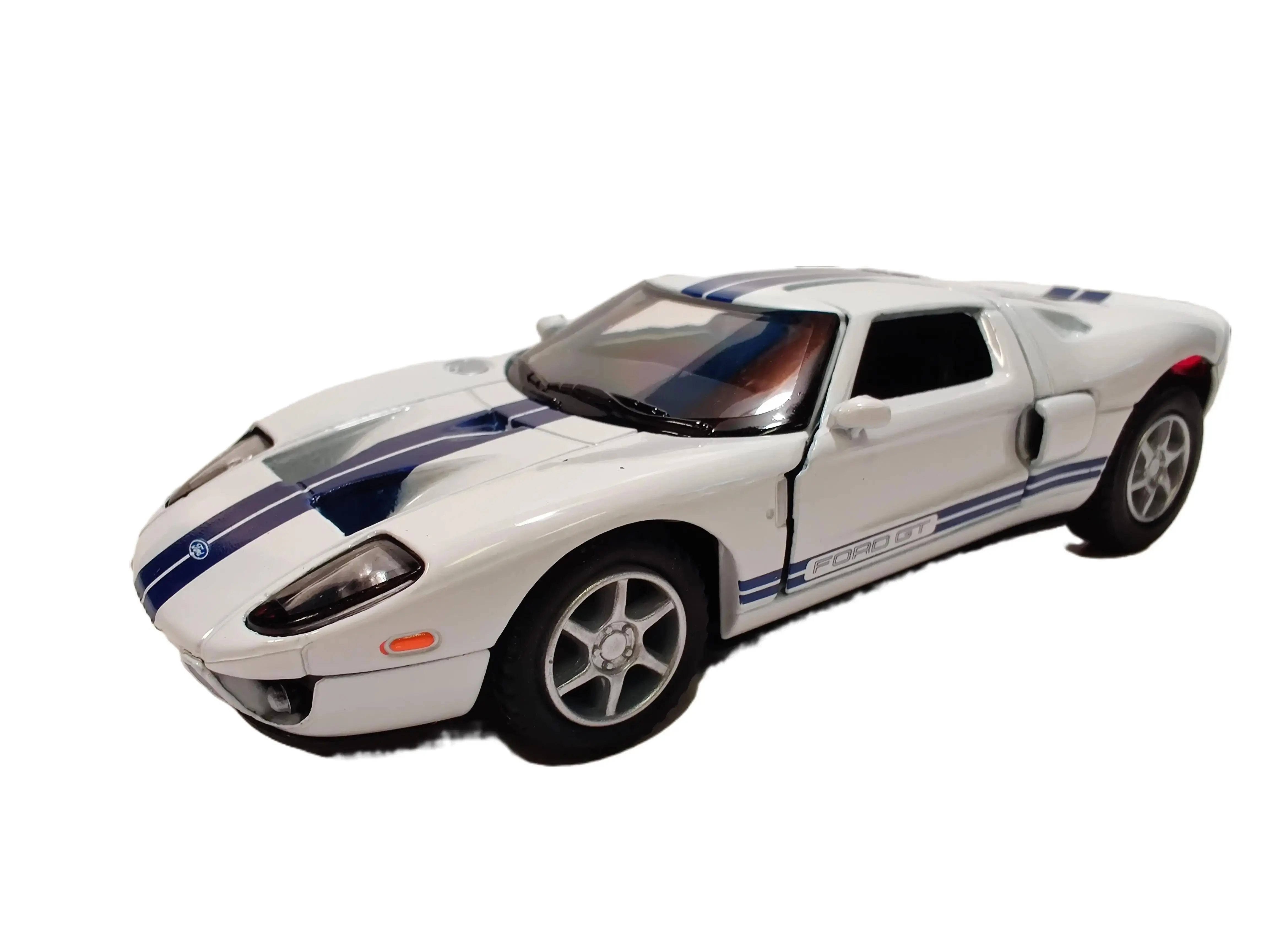 KINSMART 1:36 Scale 2006 Ford GT Diecast Model Car with Pull Back Action and Openable Doors, White