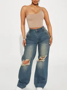 Drew Drop Waist Baggy Jeans - Dark Wash