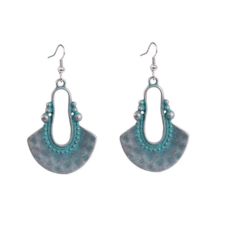 S3579 U shaped textured earrings