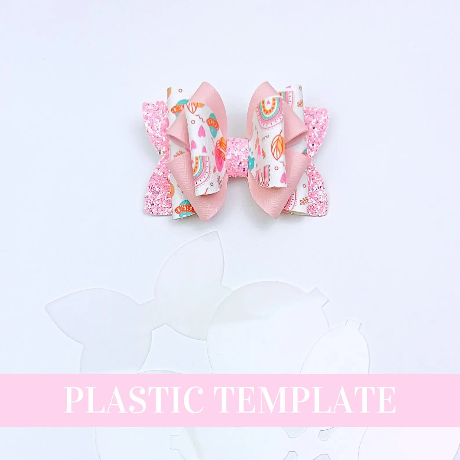 Bow # 30 Plastic Hair Bow Template - 5 sizes - Hair Bow Template Plastic Trace and Cut Template