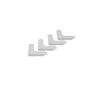 M-D Building Products  0.31 in White Plastic Frame Corners - 4 Piece - Pack of 10