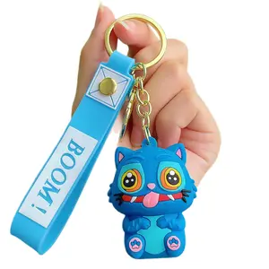Custom Cartoon Keychain Soft Plush Doll Backpack Charm Anime Key Holder Gift for Kids Adults