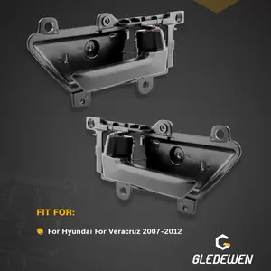 Inside Door Handle (Pair), Compatible For Hyundai For Veracruz 2007-2012 |   Textured Black Interior Front Or Rear Left Driver & Right Passenger |   Replace #   82610-3J000WS, 82620-3J000WS Inner Handle