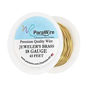 JTV Jeweler's Brass 18 Gauge Wire Spool Total of 63 Feet