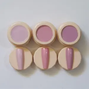 3pcs Mauve Purple Solid Jelly UV Gel Nail Art / Lilac Violet Light Purple Gel Polish/ Pudding UV Purple Gels Creamy Gel Manicure Pedicure
