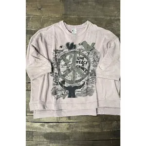 Dance With The Moon Sweatshirt - Peace Plum