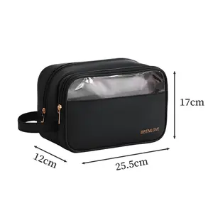 High-end toiletry bag, portable handbag, beach bag, large-capacity travel storage bag for women's toiletries and cosmetics