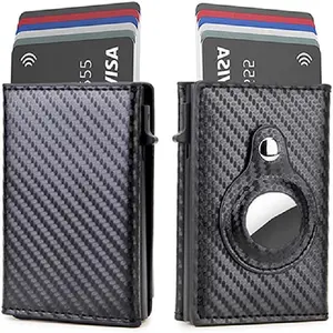 Wallet for Men with Card Holder, Portable Carbon Fiber Wallet, Minimalist Men's Wallet, White Elephant Gifts for Men