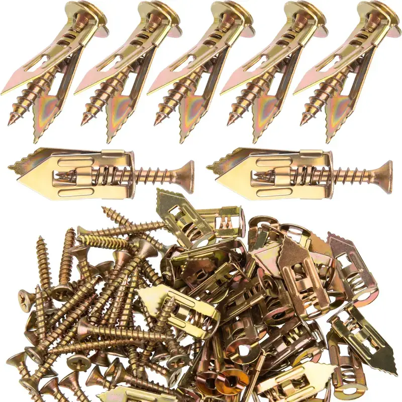Drywall Anchors Self-Drilling No Drill Needed - Heavy Duty 66 lbs Anchor Screw Kit -200PCS 12x30mm Wall Anchors for Mounting, Home Office Organization, Pictures, TV, Shelves ,for Quick Installa