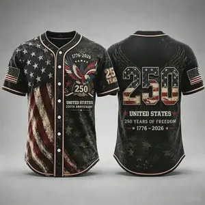 USA 250th Anniversary BaseballJersey,USA Jersey,1776-2026 PatrioticShirt,4 the of July Gift, Baseball Jersey, Classic Sport Shirt, Unisex Streetwear Style