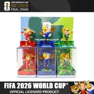 【FIFA Licensed】 2026 US-Canada-Mexico World Cup Mascot Set (Canada Maple, Mexico Zayu, USA Clutch, 3 Pcs/Set, 6cm/2.36inch) Collectible Soccer Action Figure Toy Fan Memorabilia & Trendy Collectible