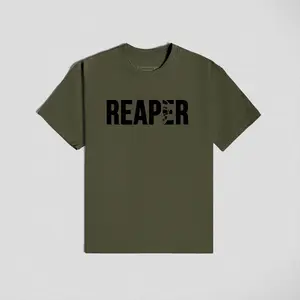 Gymreapers Military Reaper Graphic Tee - Black/Green, Summer Men's Top