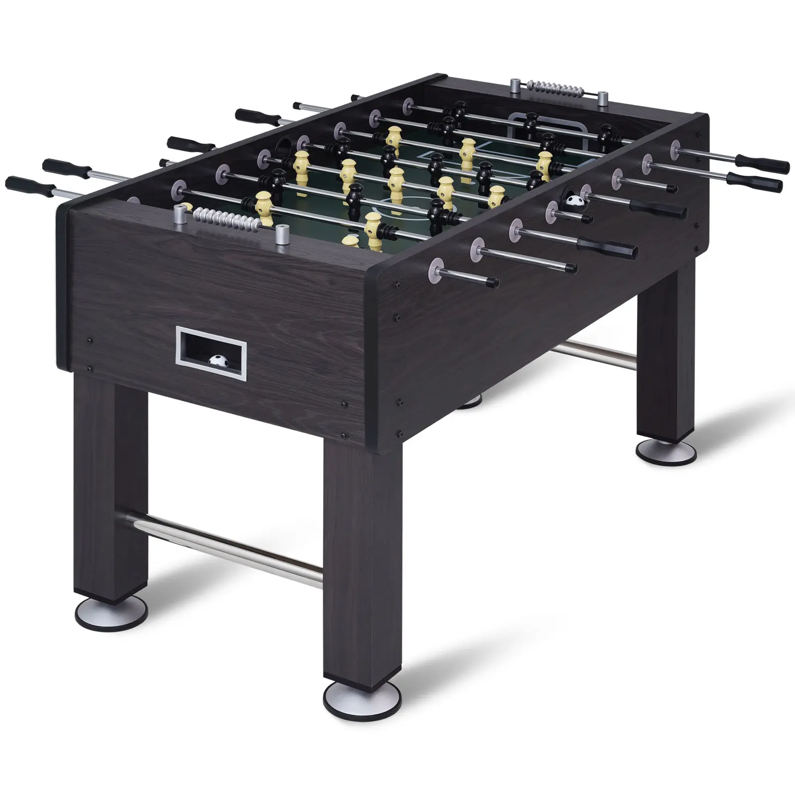 55'' Indoor Full Size Foosball Table with Leg Leveler, Soccer Game Table Football Arcade with 2 Inside Ball Cup and 2 Inside Ball Cup, Comfortable Handle, Indoor Soccer Table Game for Home, Family and Game Room