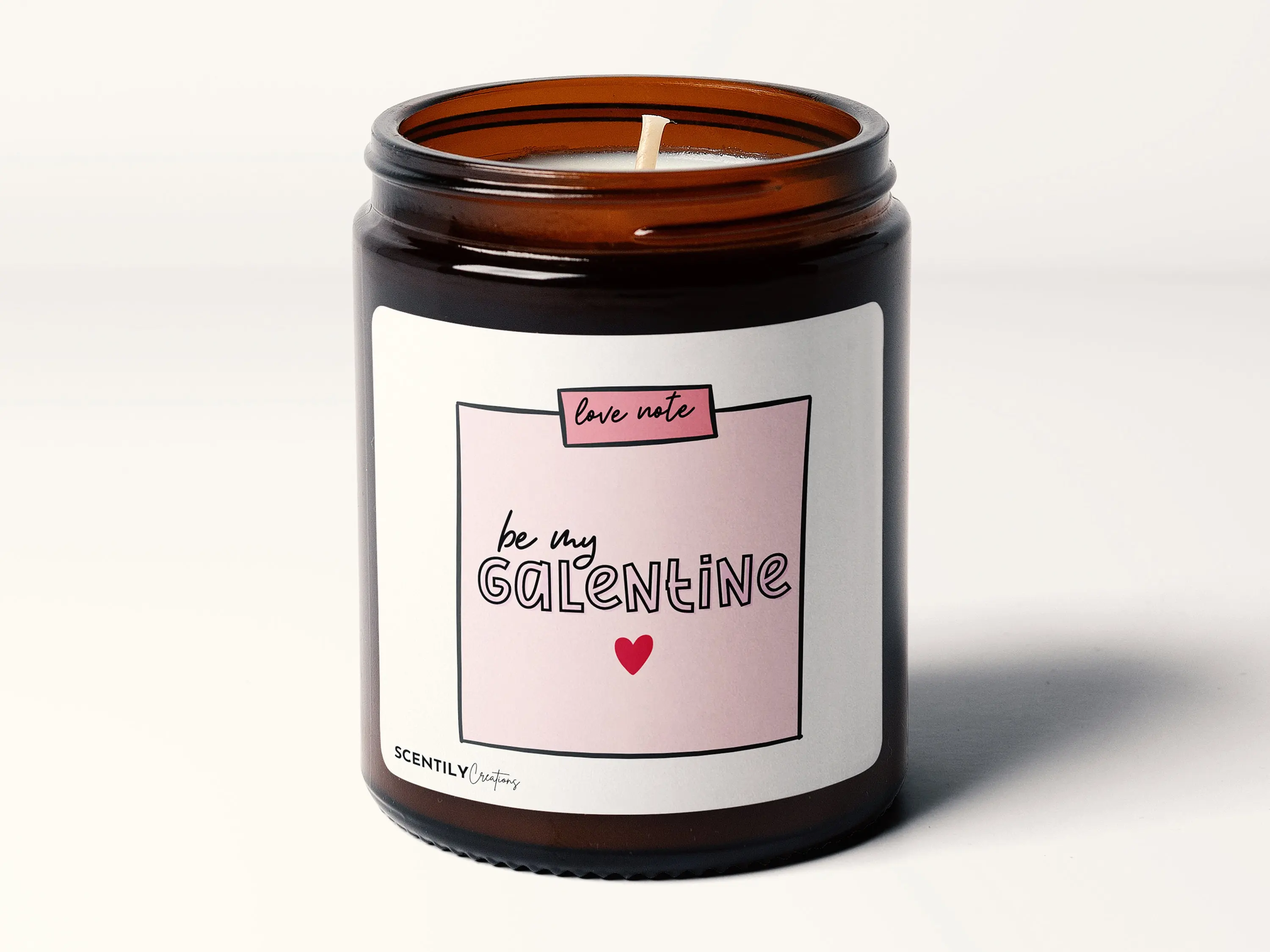 Be My Galentine Love Note Girl Power Friendship Personalised Message Soy Wax Candle/