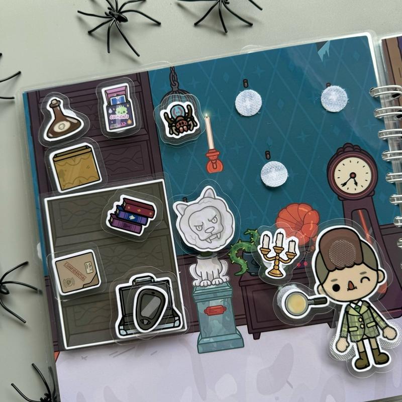 Halloween activity book, busy book, educational paper dress up dolls, toddler paper doll house, lulu printable paper dolls