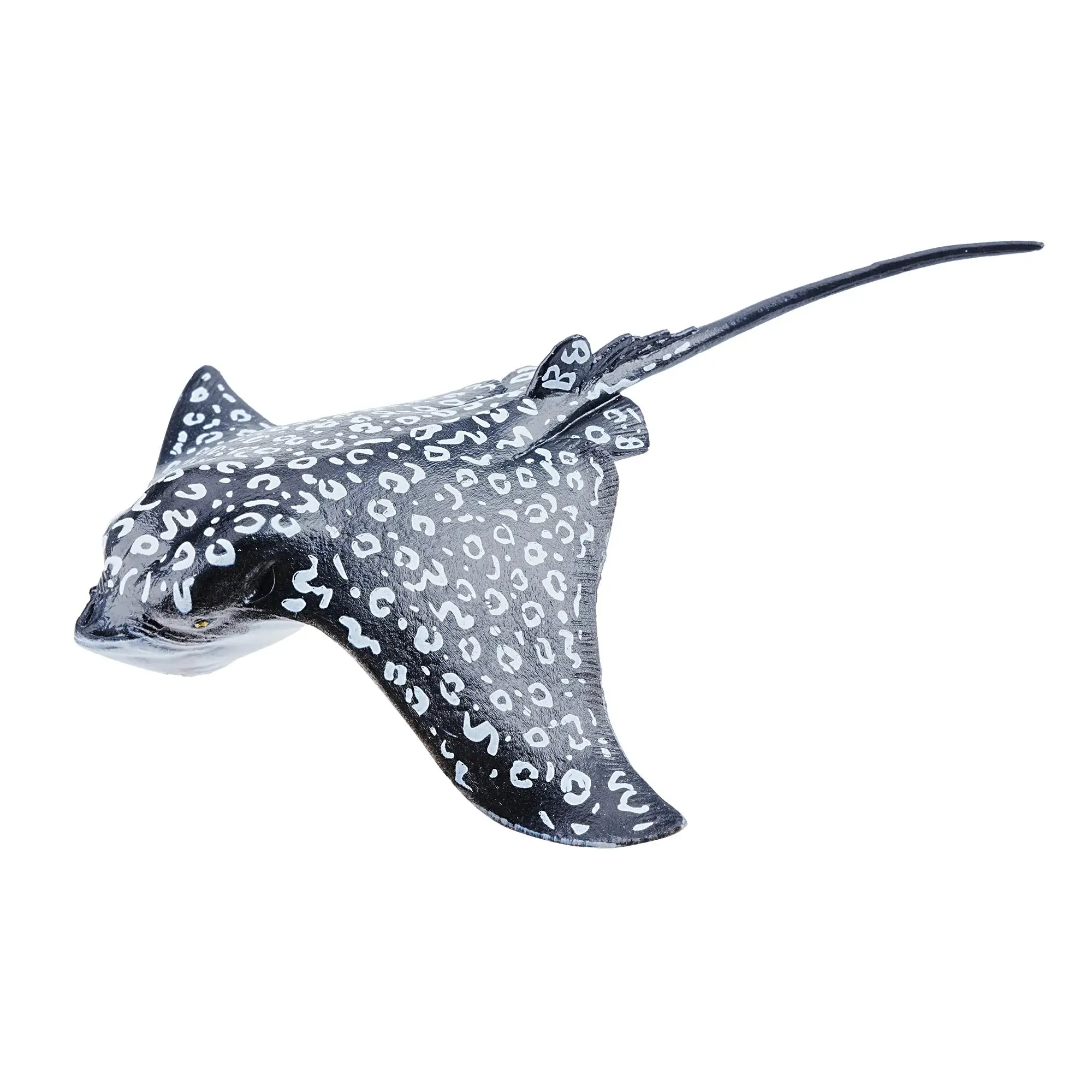 Toymany Hand-Painted Plastic Spotted Eagle Ray Figurine - Small-Size Realistic Animal Model, Ideal for Early Education, Montessori Sensory Play, Thoughtful Gifts for Collectors