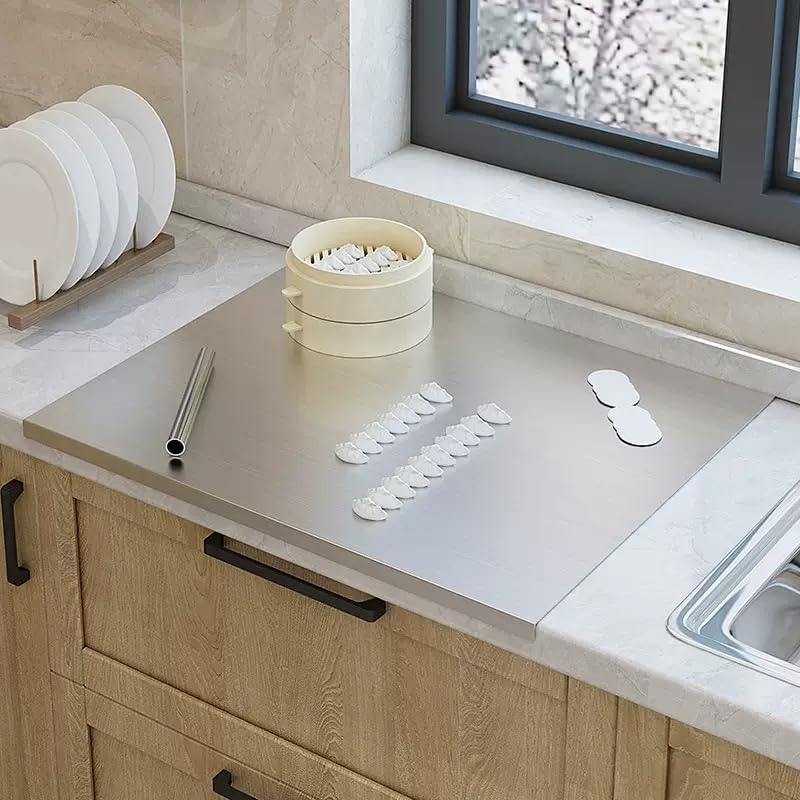 Stainless Steel Cutting Boards for Kitchen, Kneading Cutting Board Mats, Metal Cutting Board for Meat, Fruits, Vegetables, Bread, and Baking Small Cutting Boards (40 x 60cm/15.7 x 23.62 in)