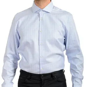 Hugo Boss Men's Multi-Color Slim Fit Plaid Long Sleeve Dress Shirt US 15 IT 38