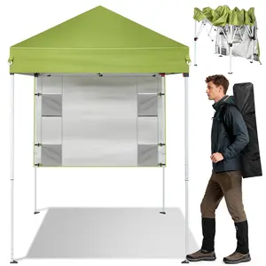 5x5 Pop Up Canopy Tent, Ez Up Outdoor Canopy Tent Instant Shelter with Carry Bag Straight Legs Patio Balcony Porch Backyard Garden