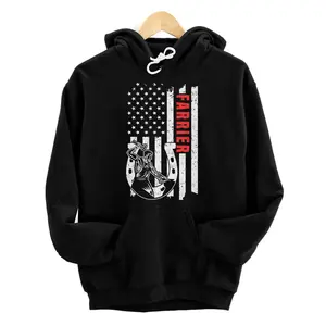 Patriotic Farrier US Flag Horseshoer Hoof Care Hoodie, Sweatshirt, T-Shirt