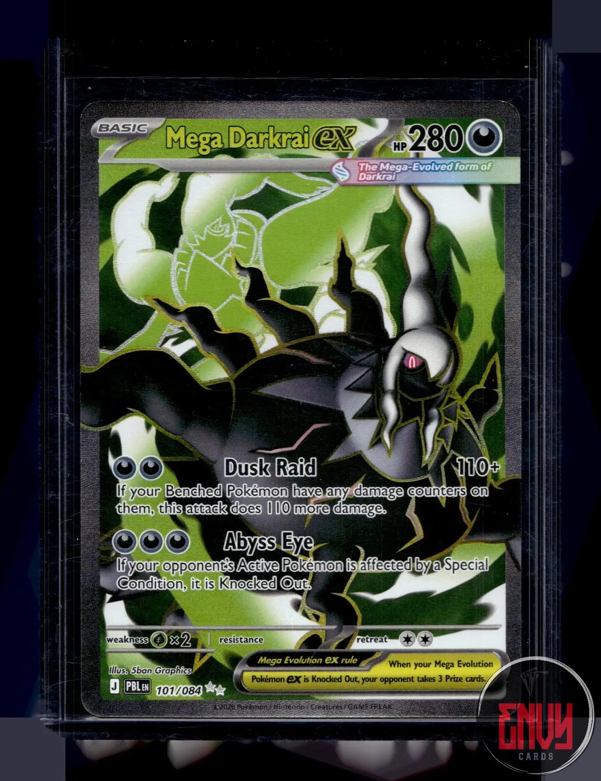 Mega Darkrai ex Near Mint 101/084 Ultra Rare Pitch Black Pokemon Holo