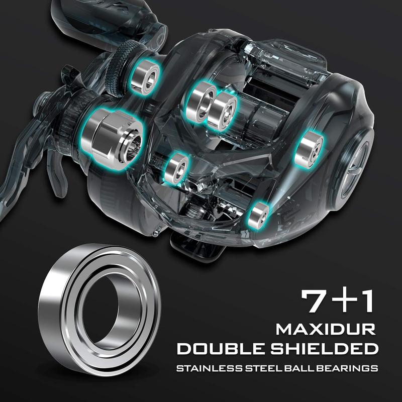 KastKing Spartacus II Baitcasting Fishing Reel，Reel Combo,6oz Ultralight Baitcaster Reel,spinning Super Smooth with 17.6 LB Carbon Fiber Drag, 7.2:1 Gear Ratio, 39mm Palm Perfect Lower Profile Design For Beginner Fishing Reel