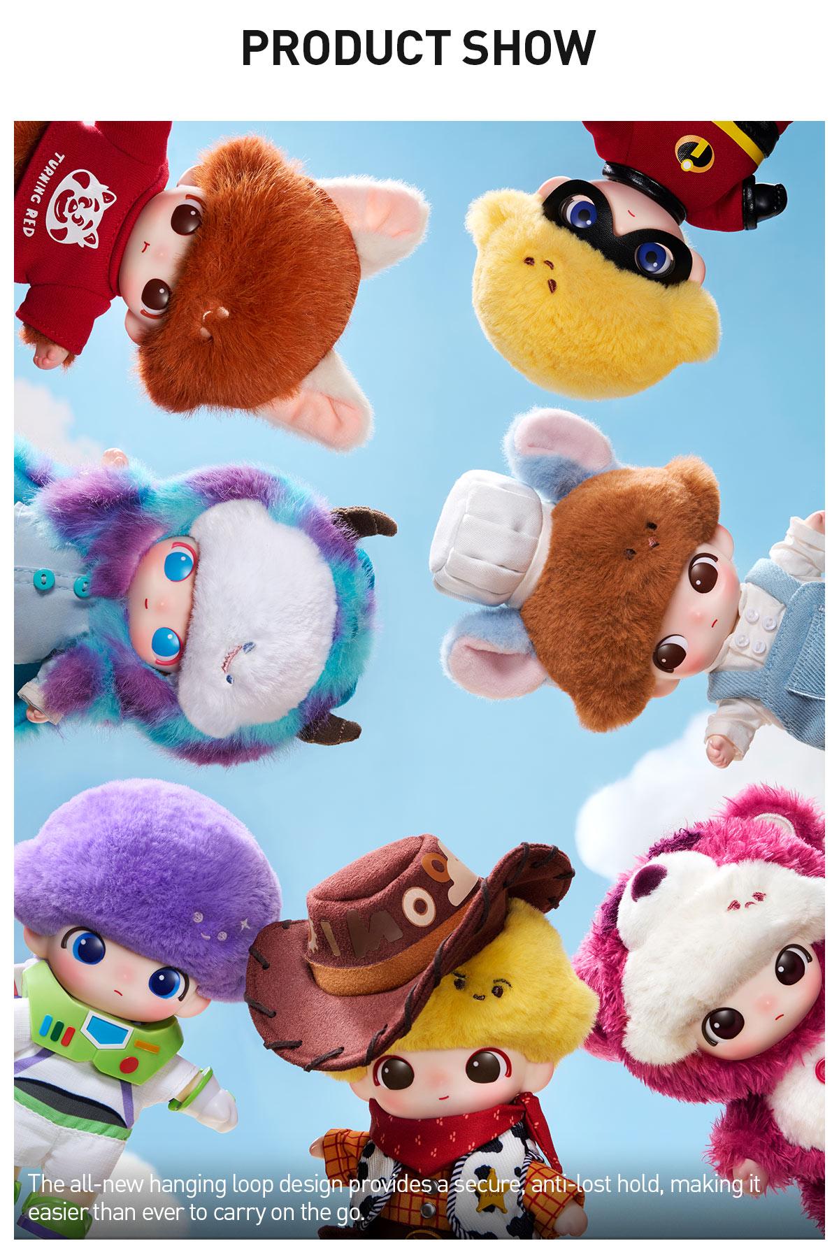 unboxing - POP MART DIMOO WORLD × PIXAR Series - Vinyl Plush Pendant Blind Box Keychain
