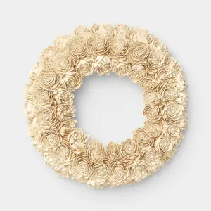 4.25" Shola Flower Preserved Wreath - Threshold