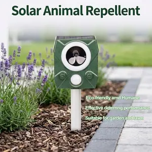 Waterproof Solar Ultrasonic Animal Repeller — Protects Gardens, Farms, and Homes from Rodents, Birds, and Pests