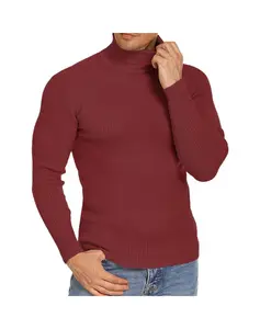 COOFANDY C Fall Outfits Men's Knitted Ribbed Turtleneck/High Neck Slim Fit Basic Sweater - Best Choice in Winter Casual Fabric Knitwear Menswear Soft Jacket Jeans