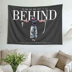 Toji Anime Jujutsu Flag Banner 3x5ft Tapestry Art Wall Decor Bedroom Dorm Room College Man Cave Manga Gifts Decoration Cotton Linen Decorative