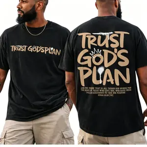 Trust Gods Plan Shirt Vintage Christian Tee Oversized Acid Wash Faith Romans 8 28 Unisex
