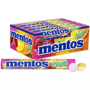 Mentos Candy, Mint Chewy Candy Roll, Fruit, Non Melting, Holiday, Party, Concessions, Office, 14 Pieces (Bulk Pack of 15) – Packaging May Vary
