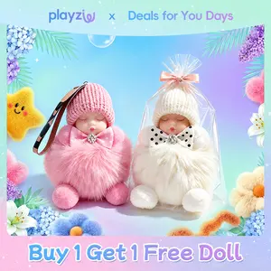 2 Pack Handmade Plush Pendants, Soft Doll Keychain, Plush Charms for Phone Bag, Sleep Doll Keychains - Best Gifts for Kids, Girlfriend, Charms Soft Holiday Gift - Easter Basket, Mother's Day, Christmas Gift Idea #summerwins