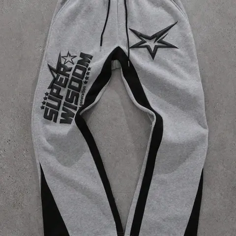 Men's Regular Fit Star Print Sweatpants, Casual Comfy Sporty Jogger Pants for Daily Wear, Men's Trousers for All Seasons, Printed Sweatpants