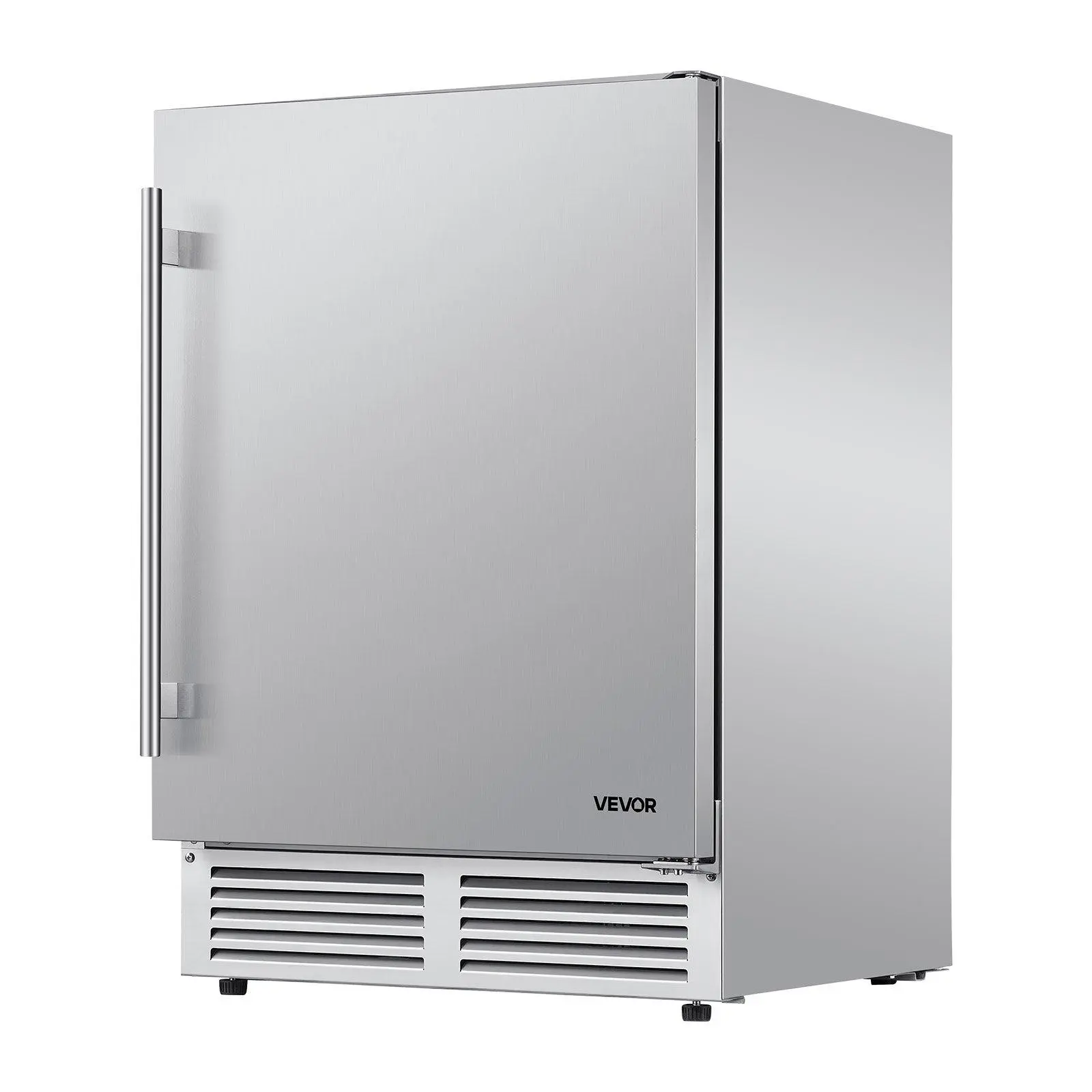 VEVOR 24-Inch Undercounter Outdoor Beverage Refrigerator, 304 SS Body, 5.0 Cu.Ft Capacity, Holds 180 Cans, Powerful Cooling System, Freestand/Built-In Cooler for Home Bar, Patio