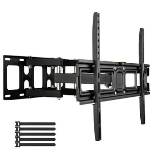 LEADZM Tmds-101 Wall Mount Bracket TV Stand 32-70 Inch Double Pendulum Large Base 50Kg VESA600*400 Upper Lower 10° Stability Space Saving