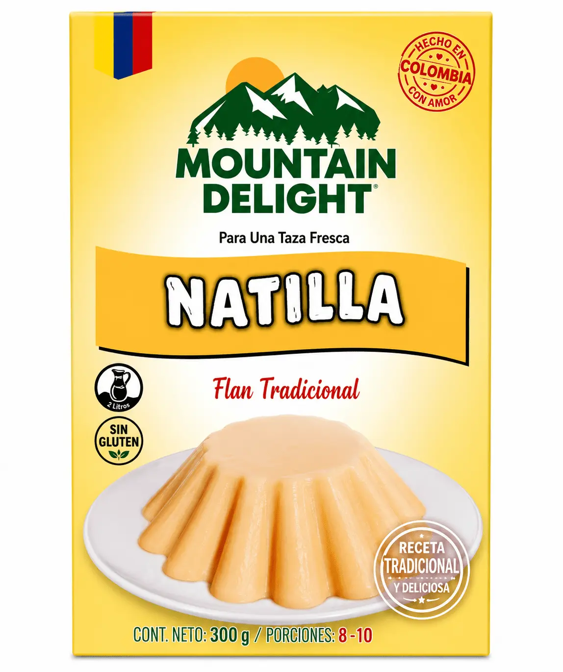 Mountain Delight Traditional Natilla Mix 12 oz (340g) – Traditional Colombian Custard Dessert Mix – Imported from Colombia