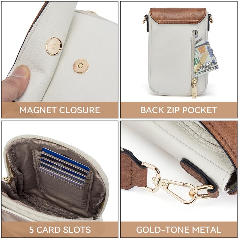 [Valentine's Day Gift] BOSTANTEN Cell Phone Purse Small Crossbody Bags for Women Leather Handbags Phone Wallet with Card Slots Adjustable Strap