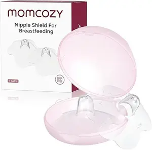 Momcozy Nipple Shield, Floral Contact Nipple Shield for Breastfeeding Moms with Flat or Inverted Nipples