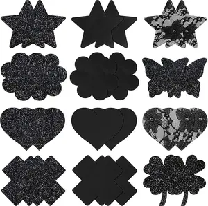 Nipple Covers Stickers for Women Rave Party Disposable Sticky Breast Petals - 12 Pairs