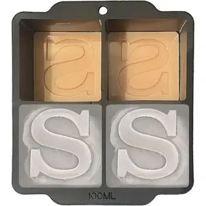 Monogrammed Ice Cubes Mold with Lid, 2 inch Whiskey Ice Cube Tray, Initials Cocktail Ice Cube Mold, Wedding, Thank You Gift, Gifts for Dad (Letter S)